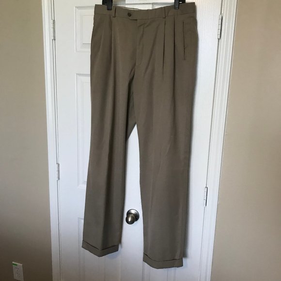 Men Khaki Dress Pants - Picture 1 of 3